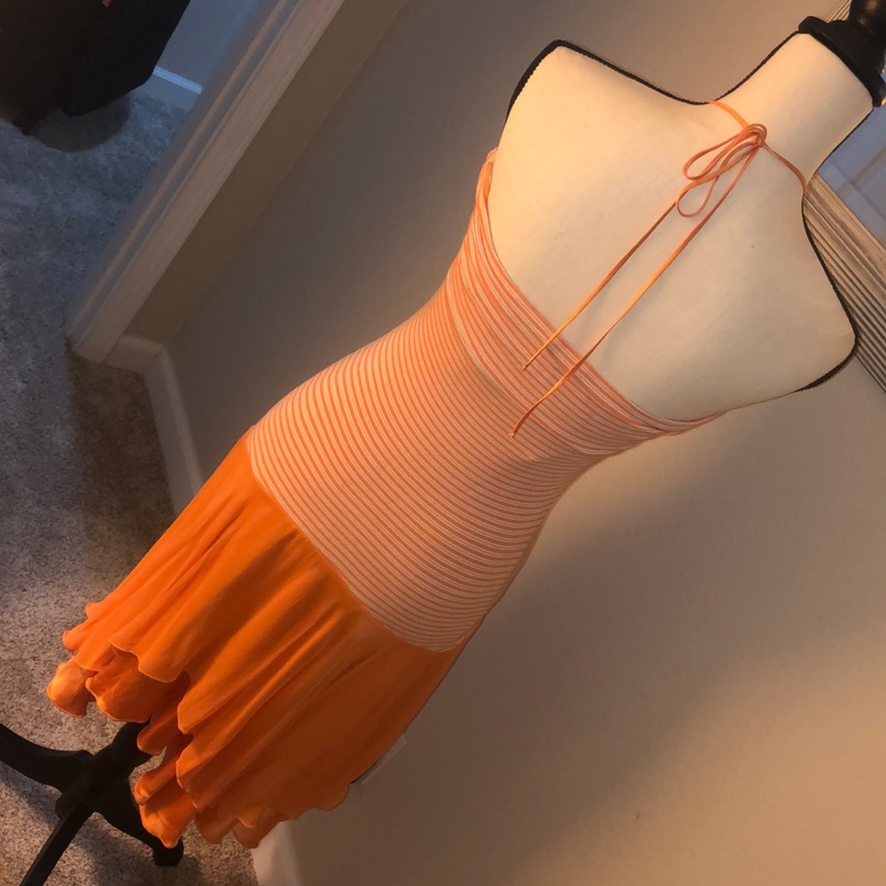 Fun Orange Fray dress